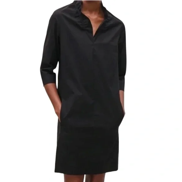 COS Dresses Cos Poplin Ruffle Collar Shirt Dress Poshmark